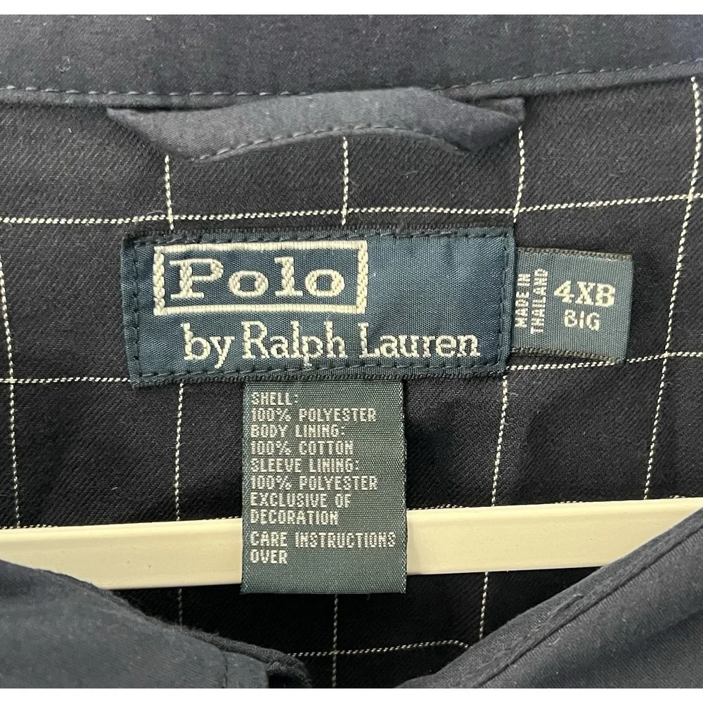 POLO Ralph Lauren Harrington Bi-Swing Jacket Mens Size 4XB Big Navy Blue Lined